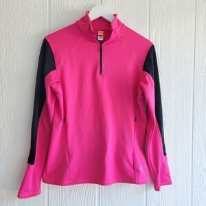 Lucy hot Pink half zip Sweatshirt